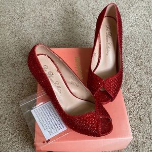 Ruby Red Short Heels